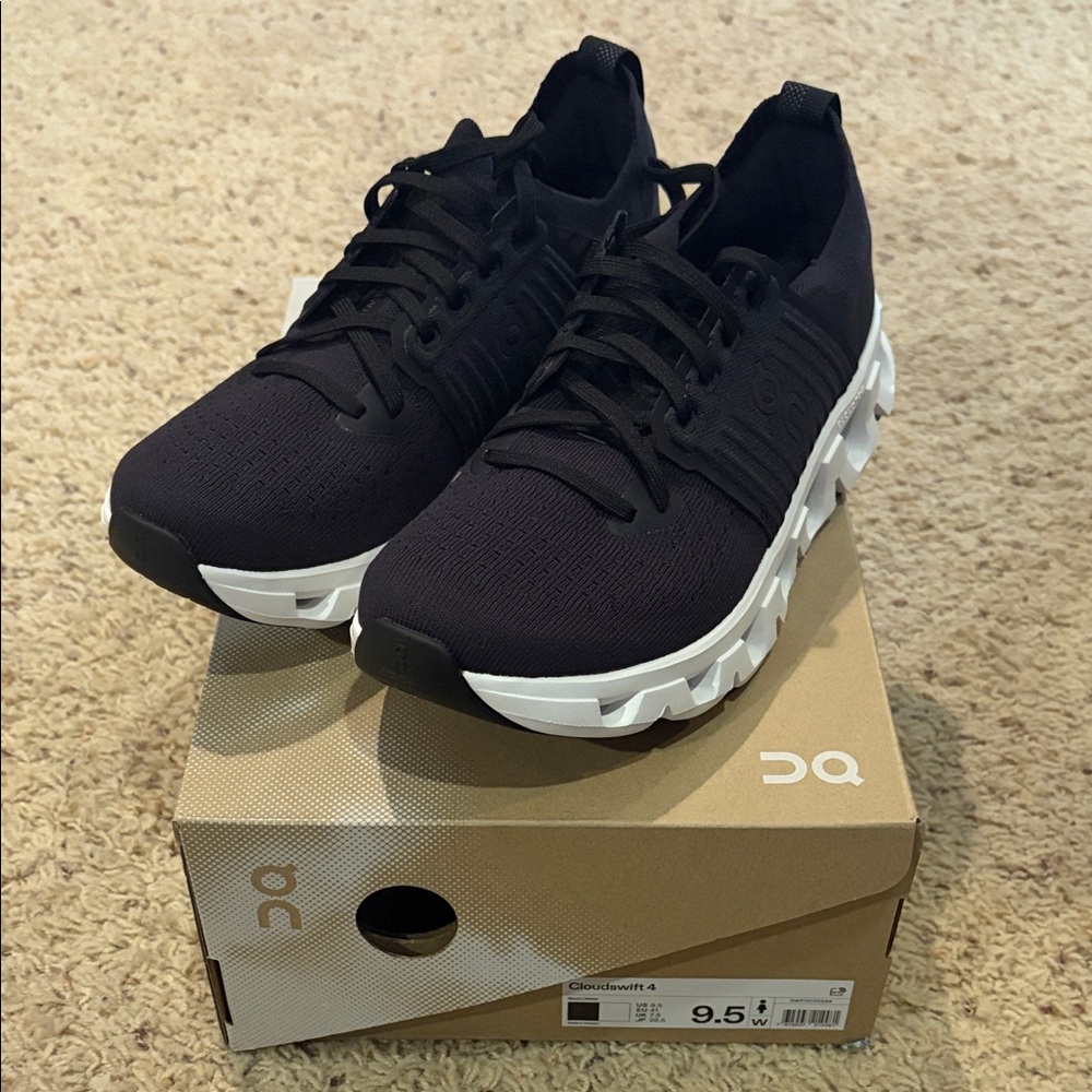 On Running Women’s Black and White Sneakers